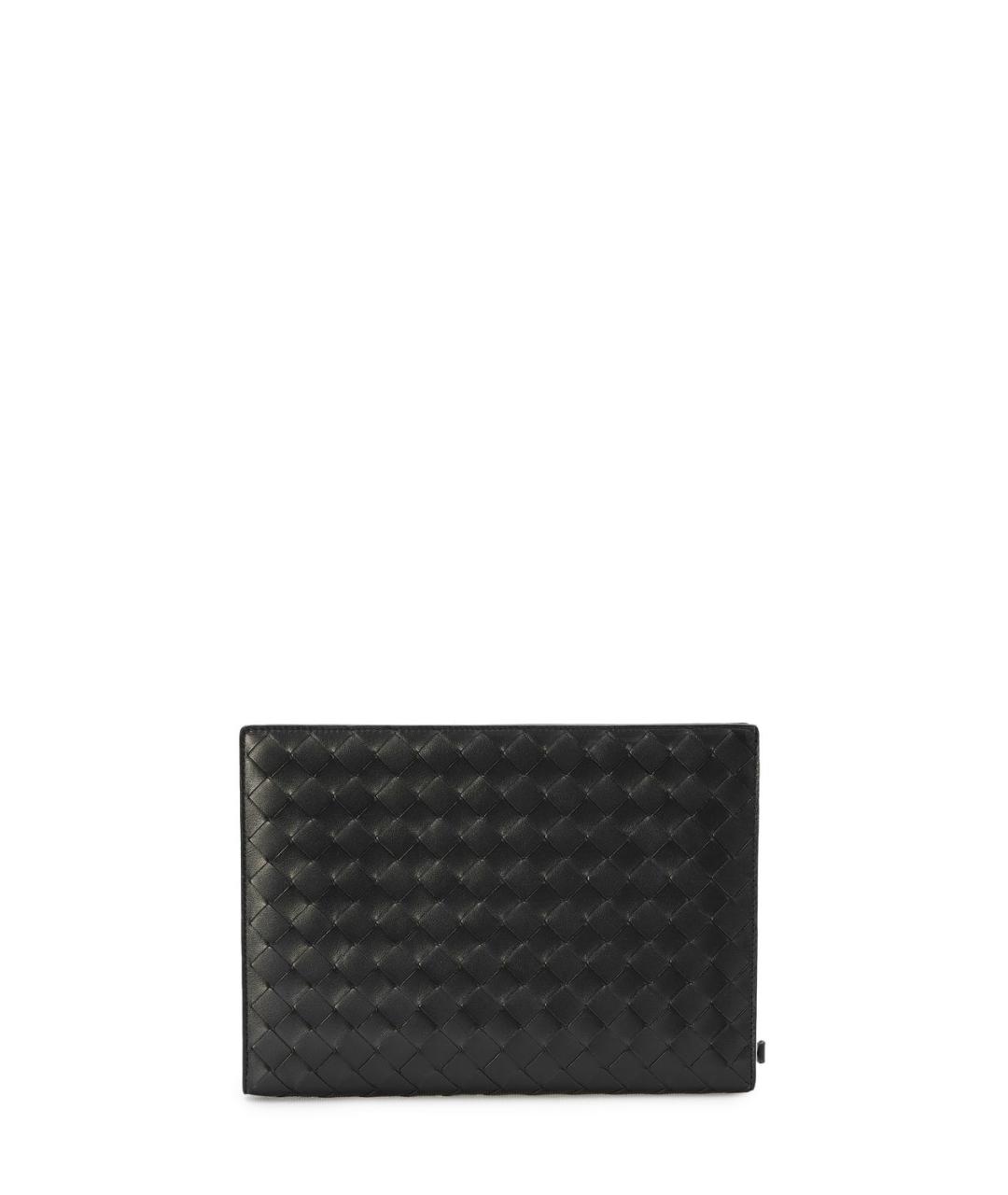 BOTTEGA VENETA Черная кожаная папка для документов, фото 1