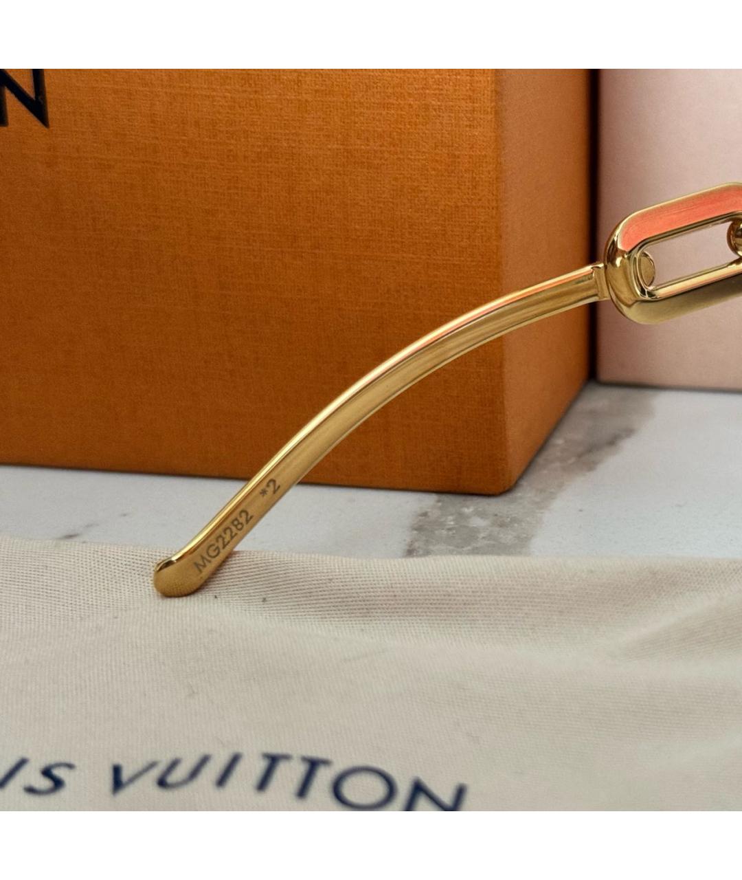 LOUIS VUITTON Белые пластиковые солнцезащитные очки, фото 6