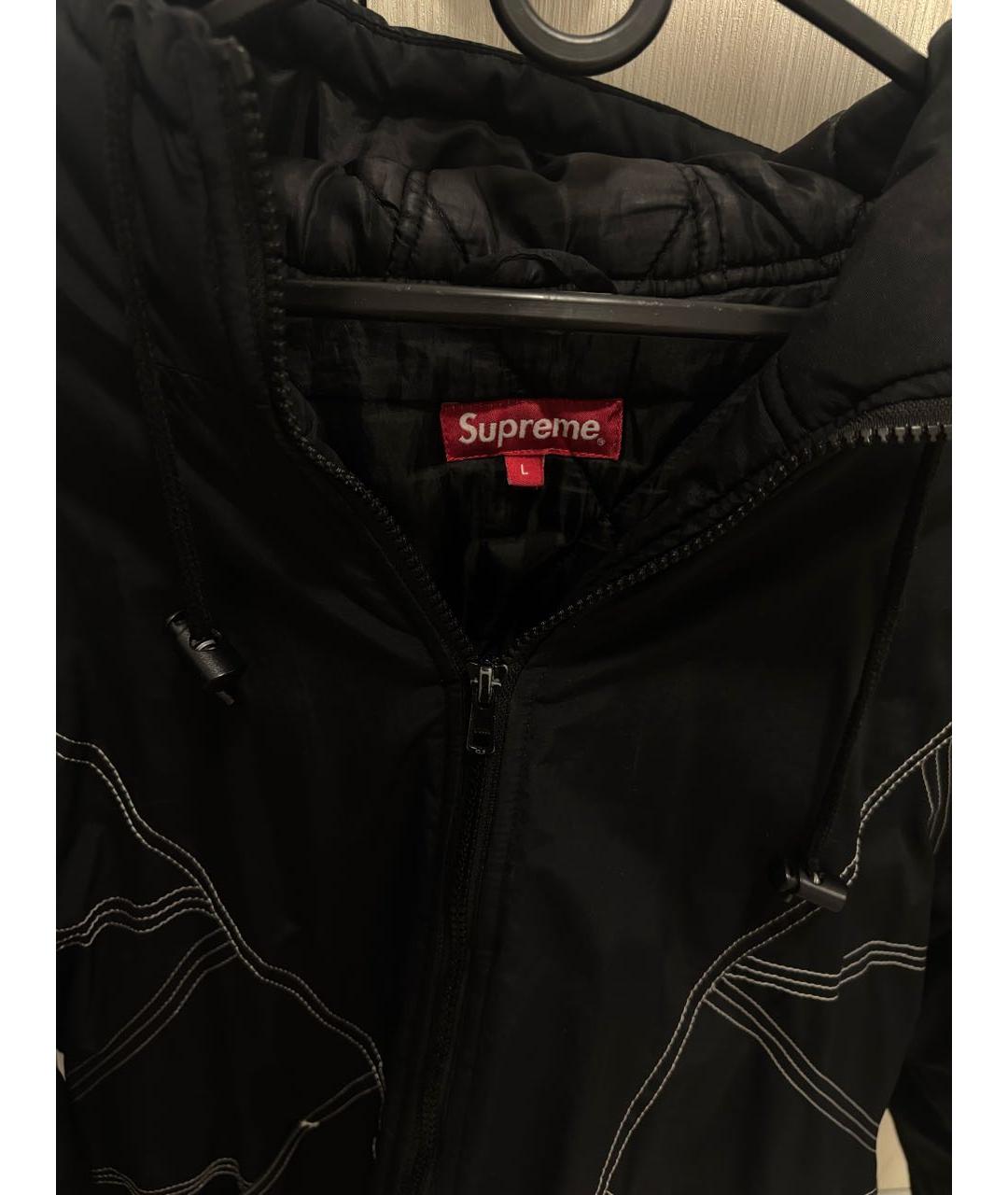 SUPREME Черная полиэстеровая куртка, фото 3