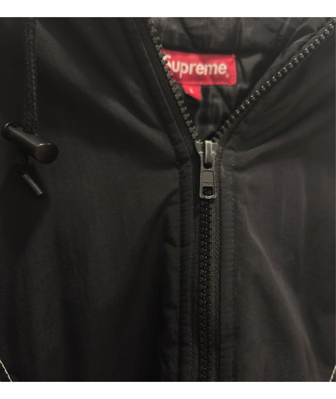 SUPREME Черная полиэстеровая куртка, фото 4