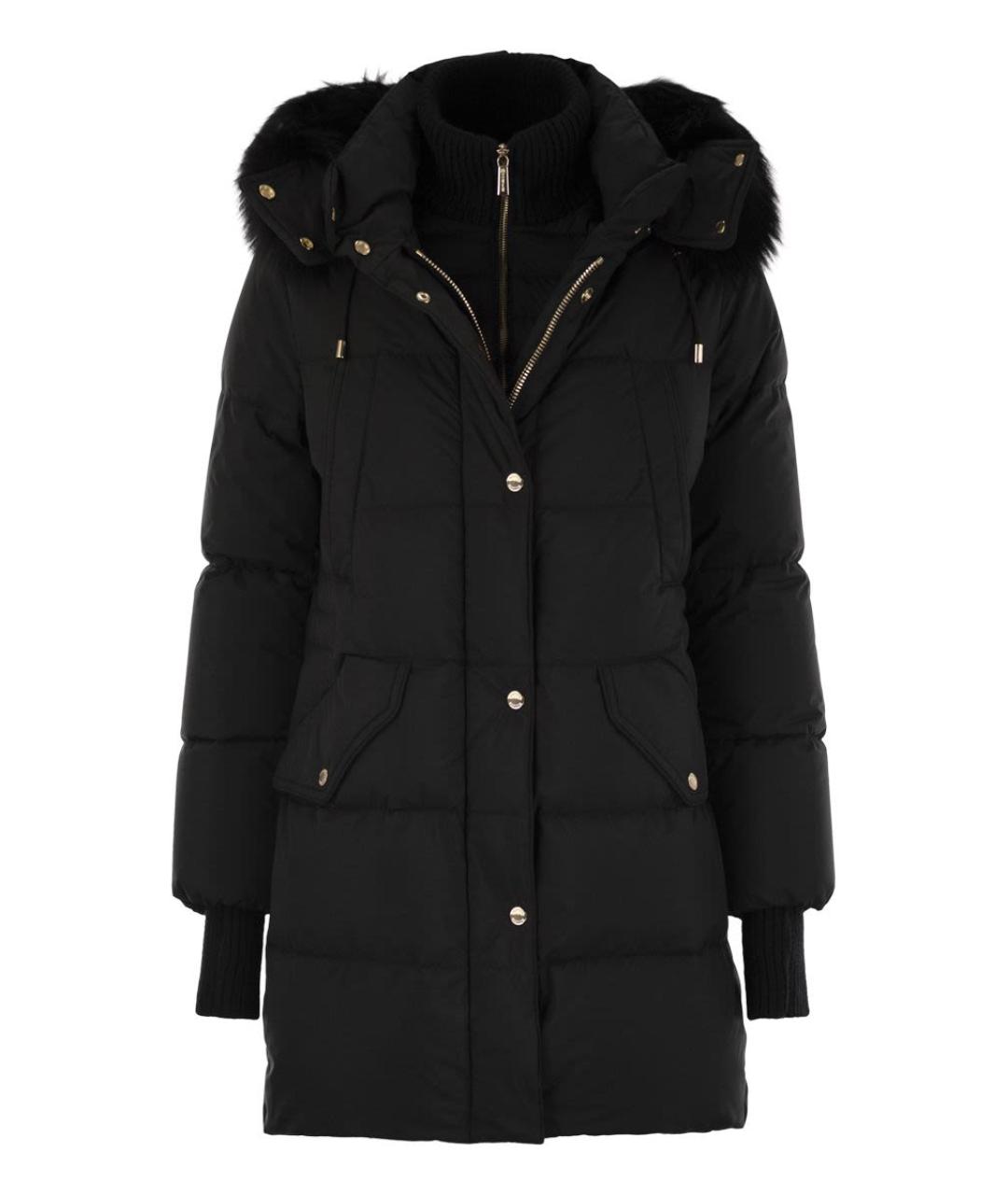 MOORER Черная полиэстеровая куртка, фото 1