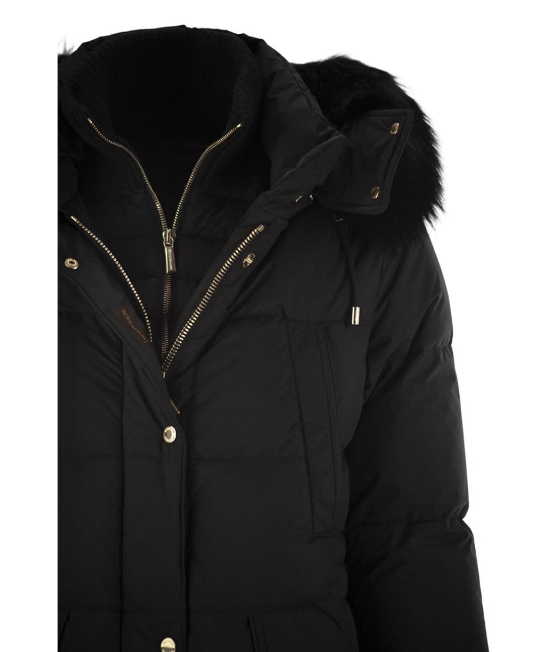 MOORER Черная полиэстеровая куртка, фото 4