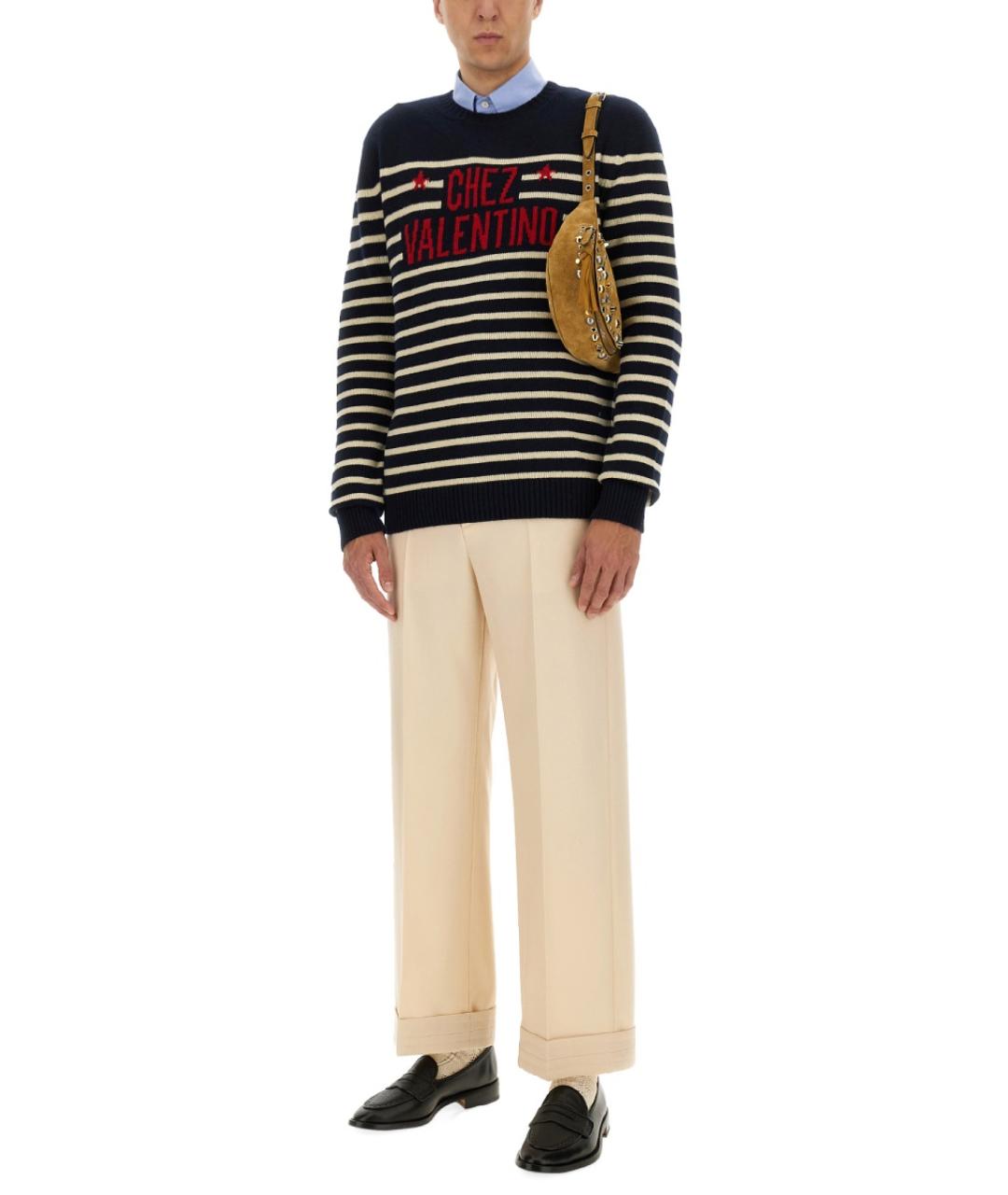 VALENTINO Синий шерстяной джемпер / свитер, фото 5