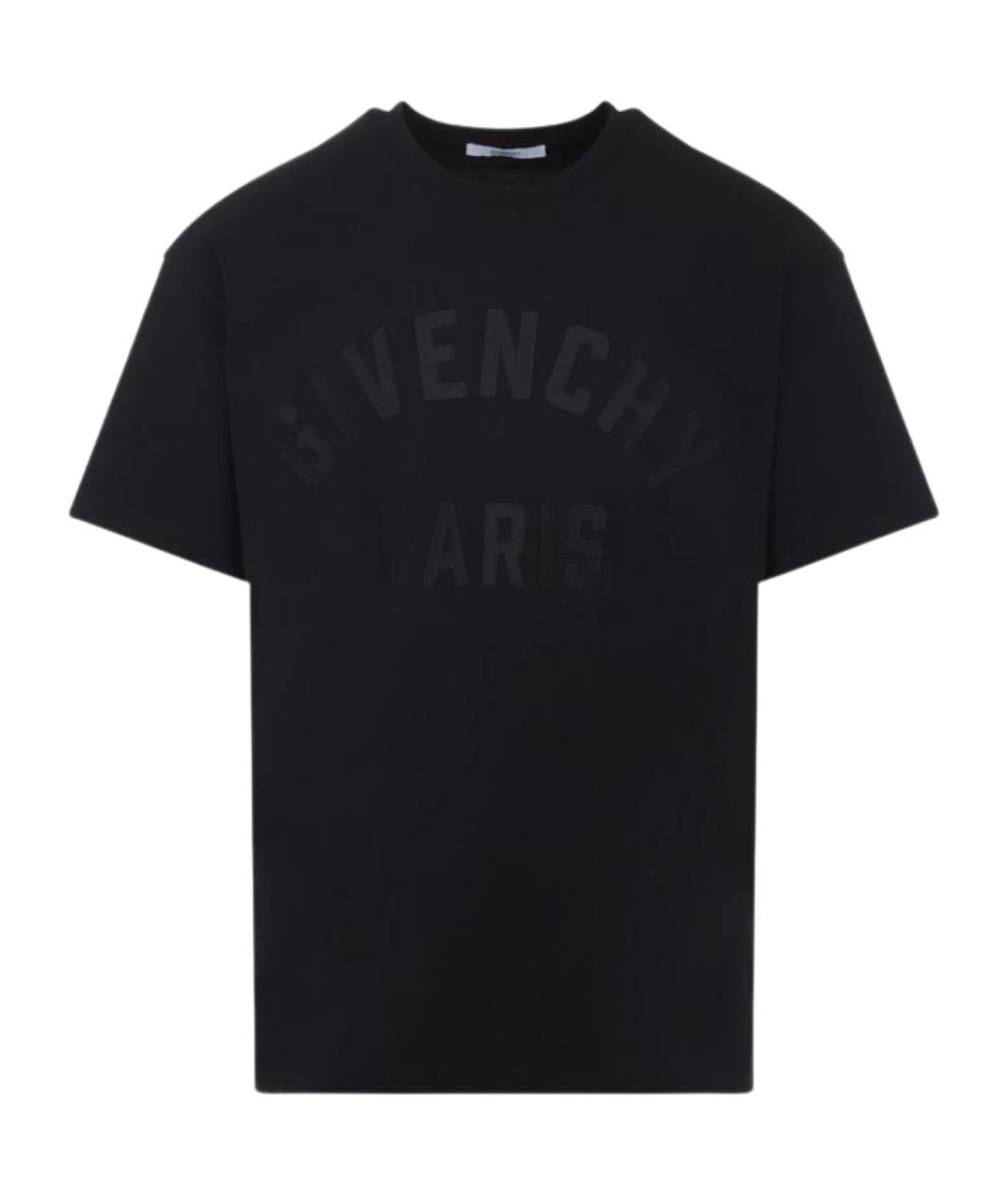 GIVENCHY Черная хлопковая футболка, фото 1