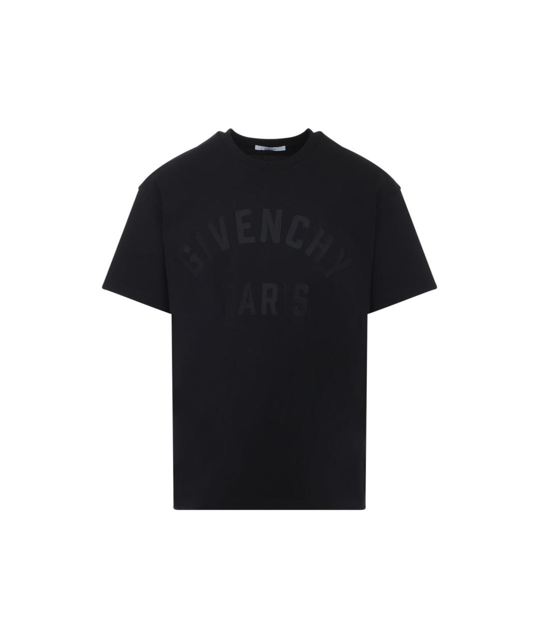 GIVENCHY Черная хлопковая футболка, фото 2