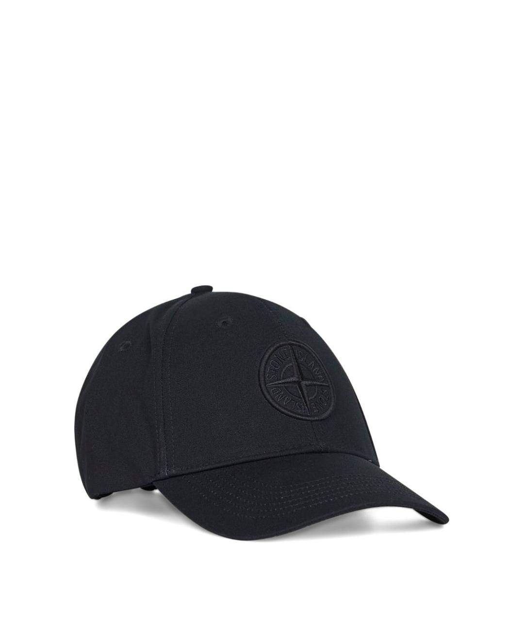 STONE ISLAND Черная хлопковая шапка, фото 3