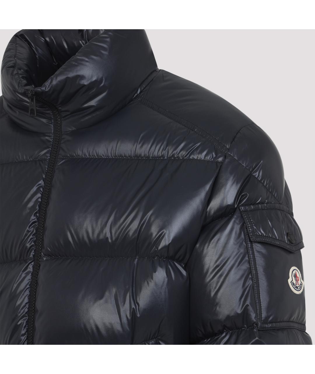 MONCLER Черный полиамидовый пуховик, фото 6