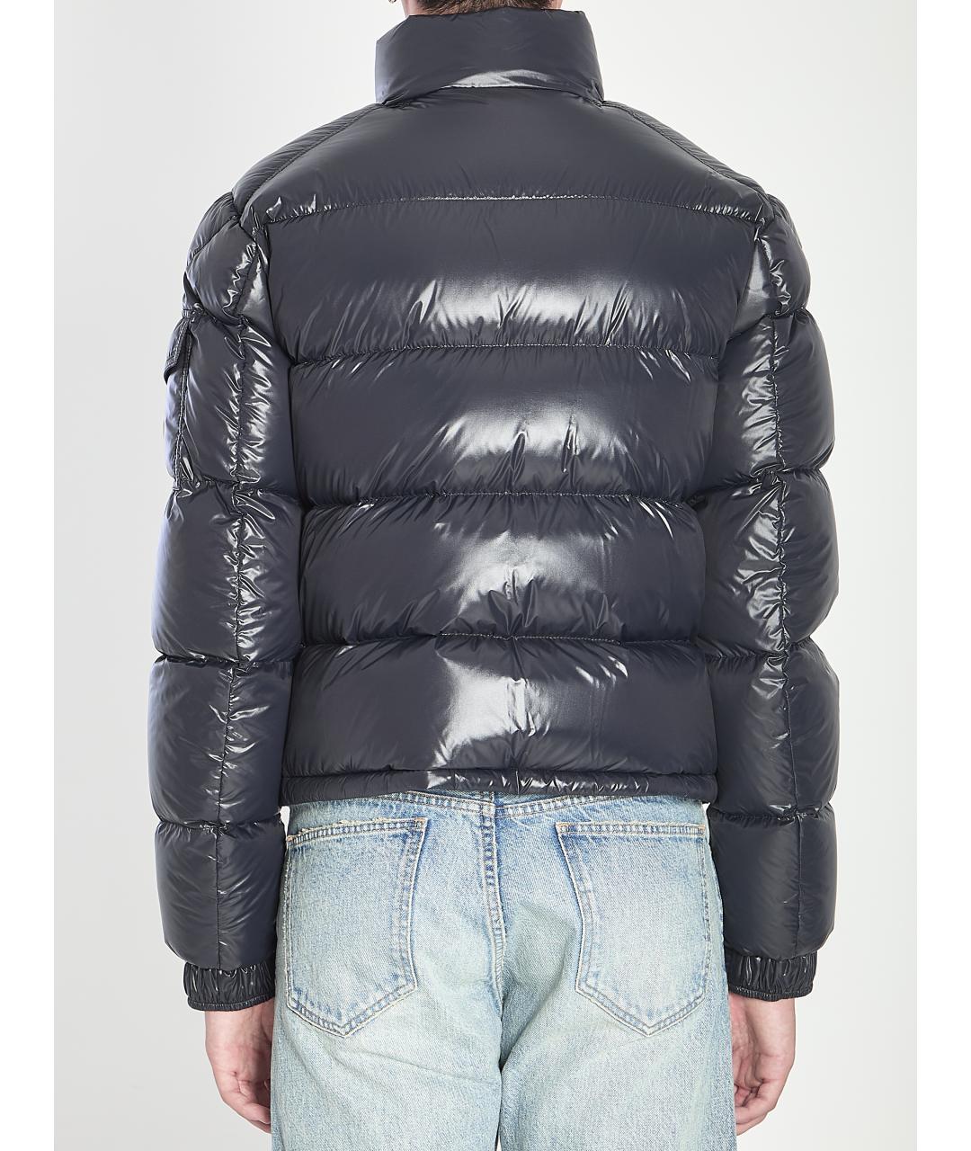 MONCLER Черный полиамидовый пуховик, фото 5