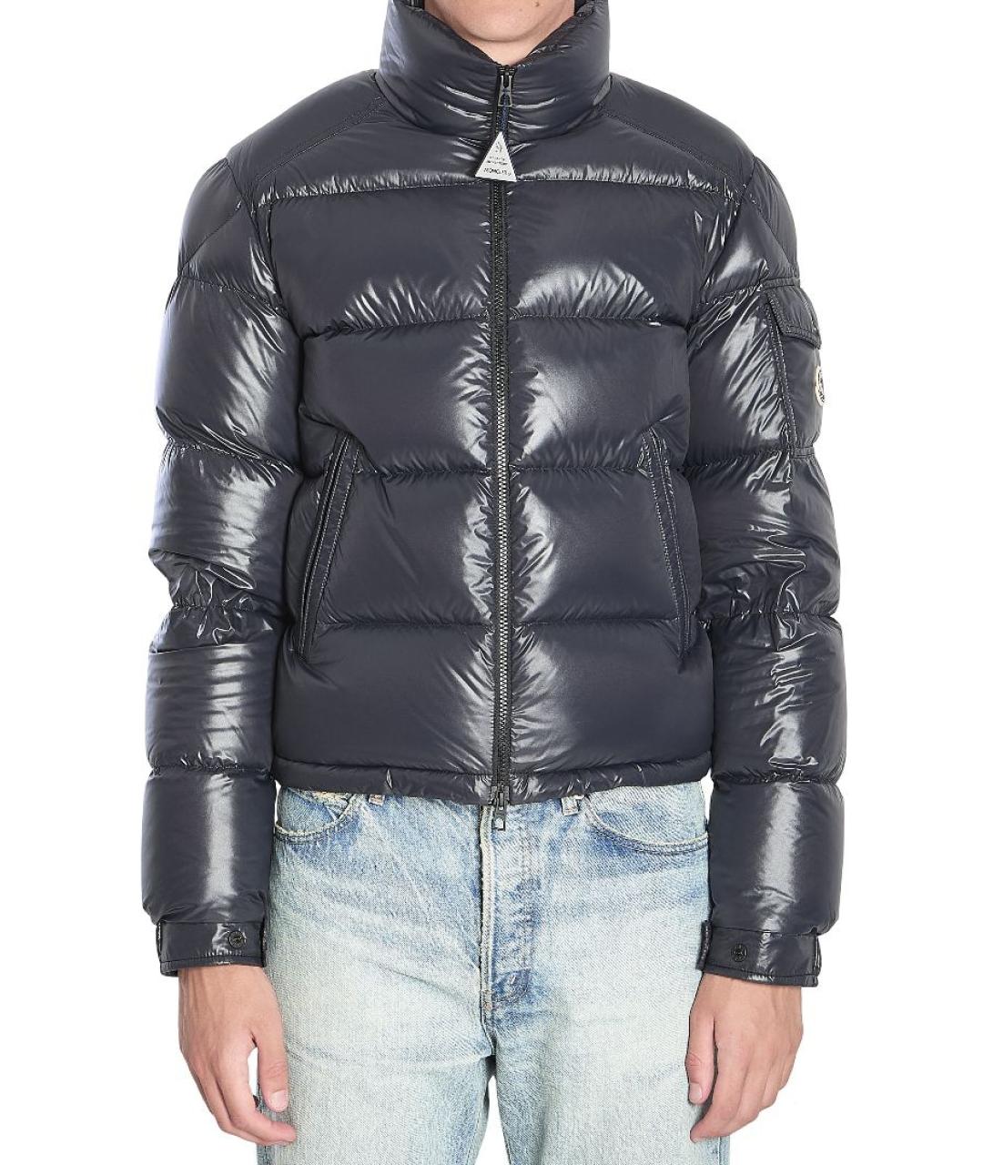 MONCLER Черный полиамидовый пуховик, фото 2