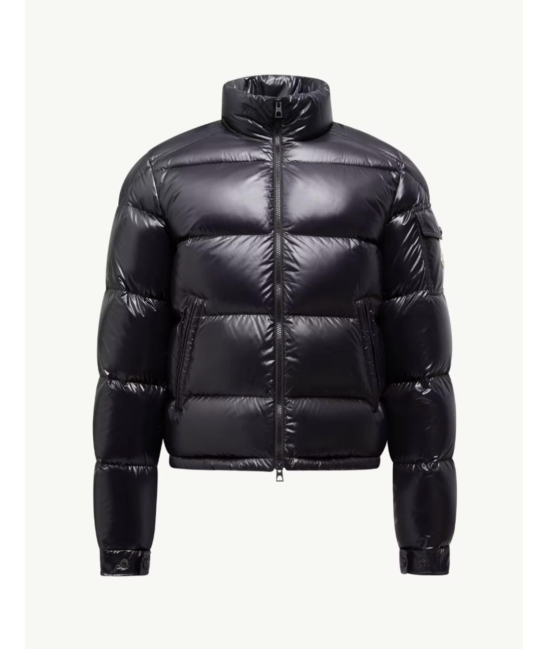 MONCLER Черный полиамидовый пуховик, фото 7