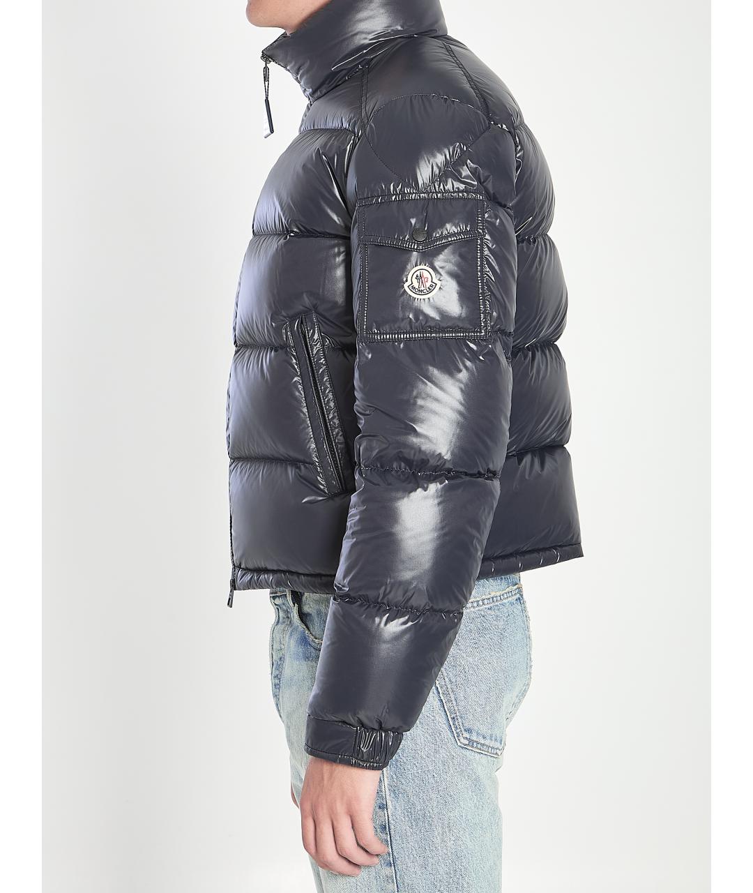 MONCLER Черный полиамидовый пуховик, фото 4