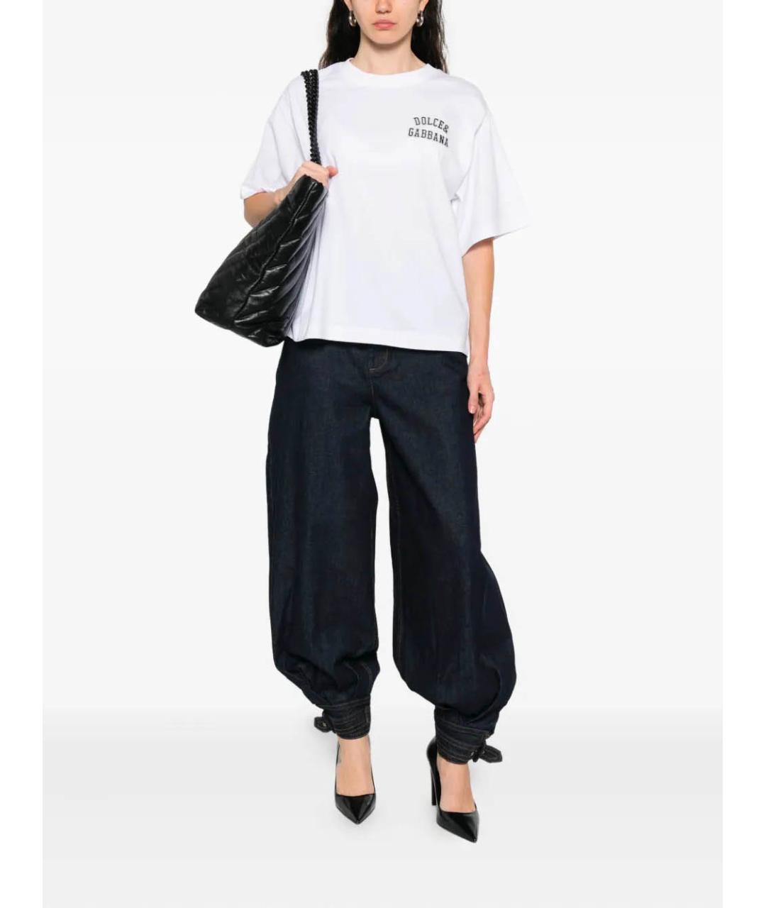 DOLCE&GABBANA Белая хлопковая футболка, фото 2