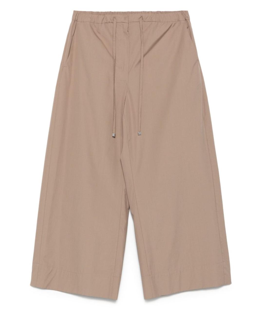 'S MAX MARA Бежевые хлопковые прямые брюки, фото 1