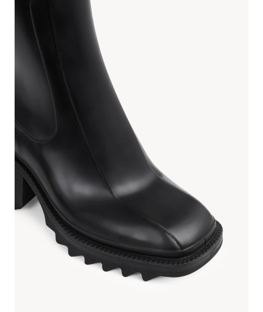 CHLOE Черные резиновые ботинки, фото 4
