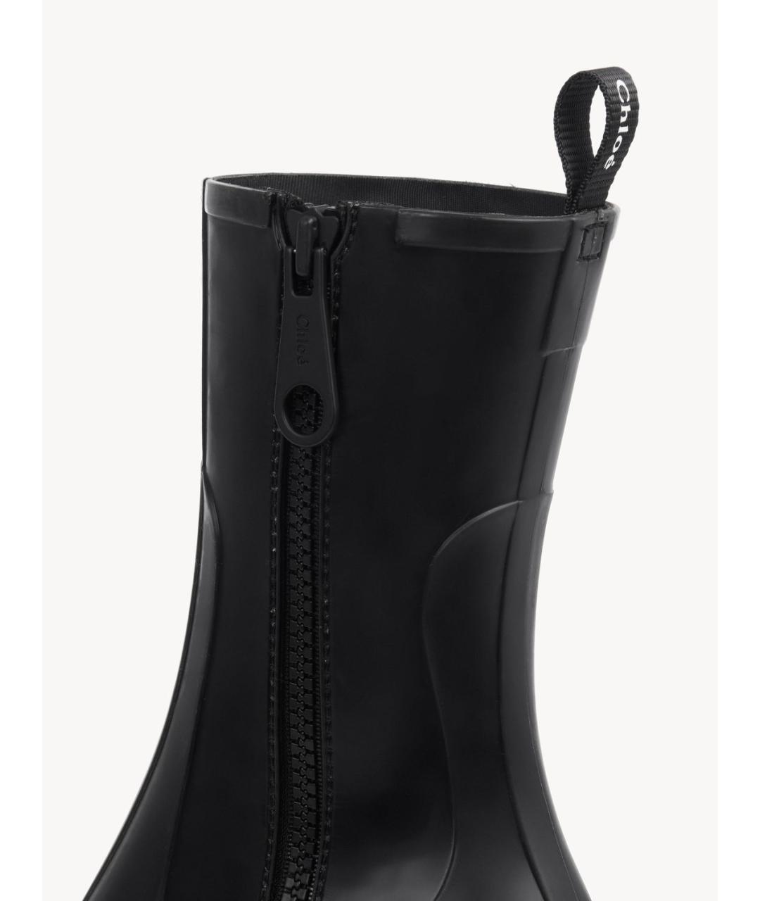 CHLOE Черные резиновые ботинки, фото 3