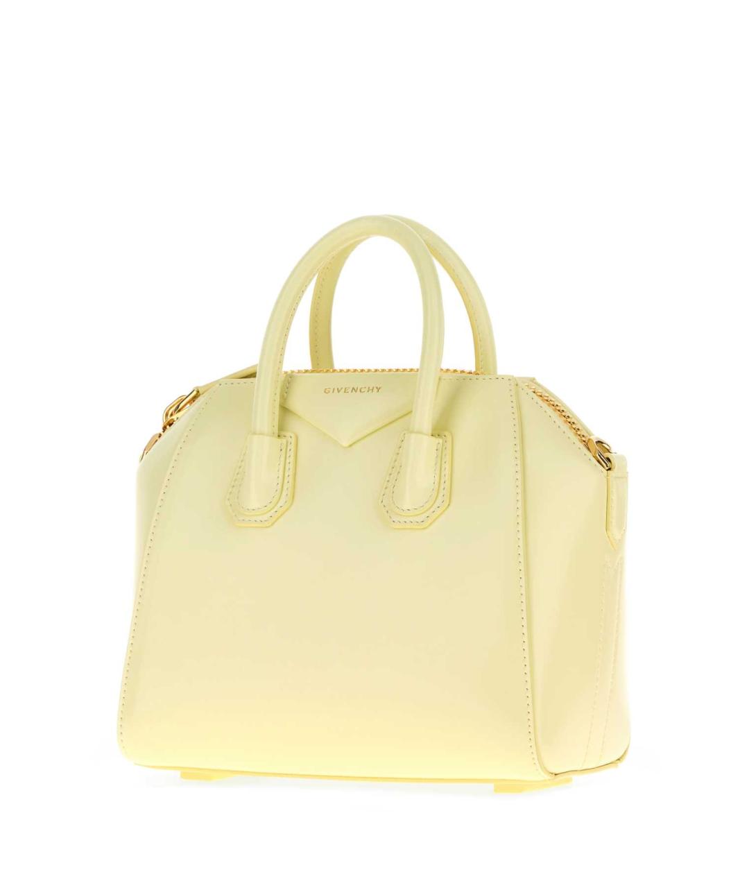 GIVENCHY Желтая кожаная сумка тоут, фото 2