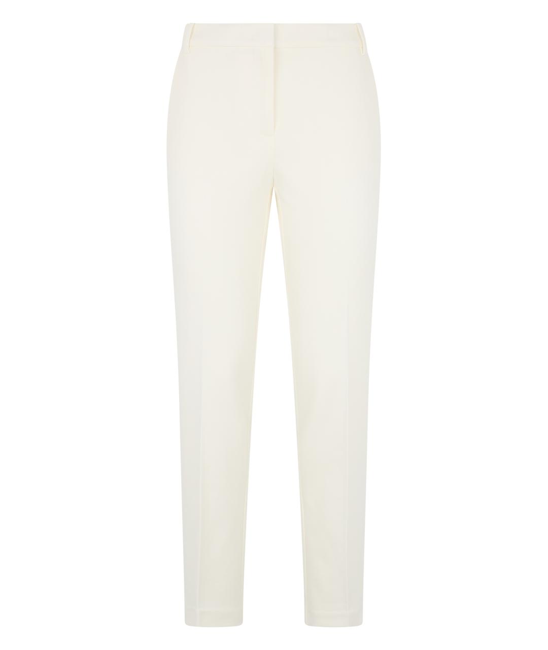 PINKO Белые вискозные прямые брюки, фото 1