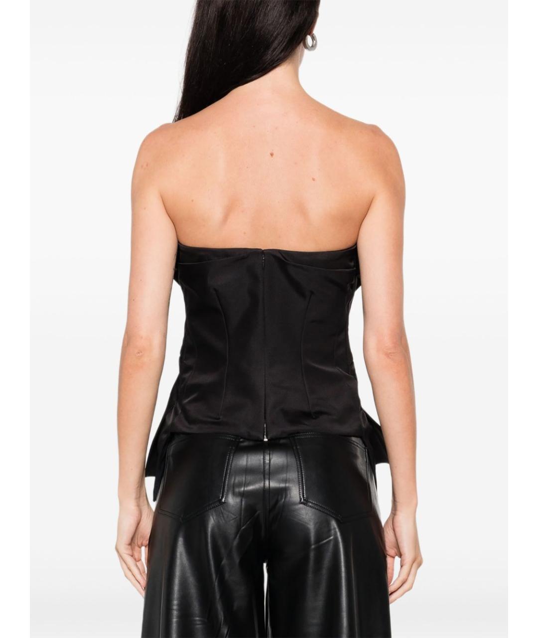 ALEXANDER MCQUEEN Черный полиэстеровый корсет, фото 4
