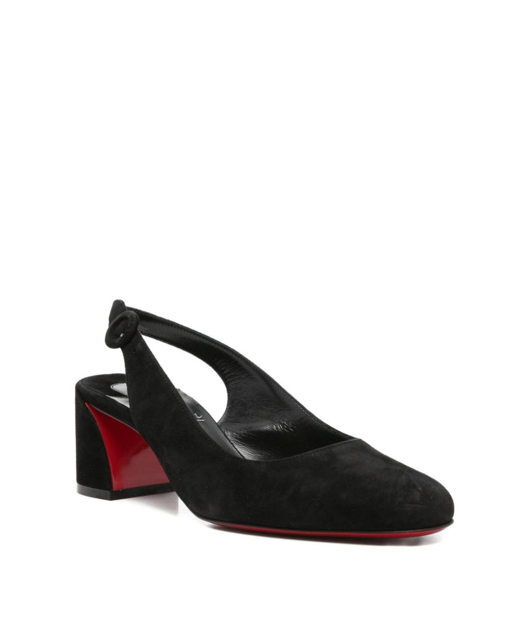 CHRISTIAN LOUBOUTIN Черные кожаные туфли, фото 4