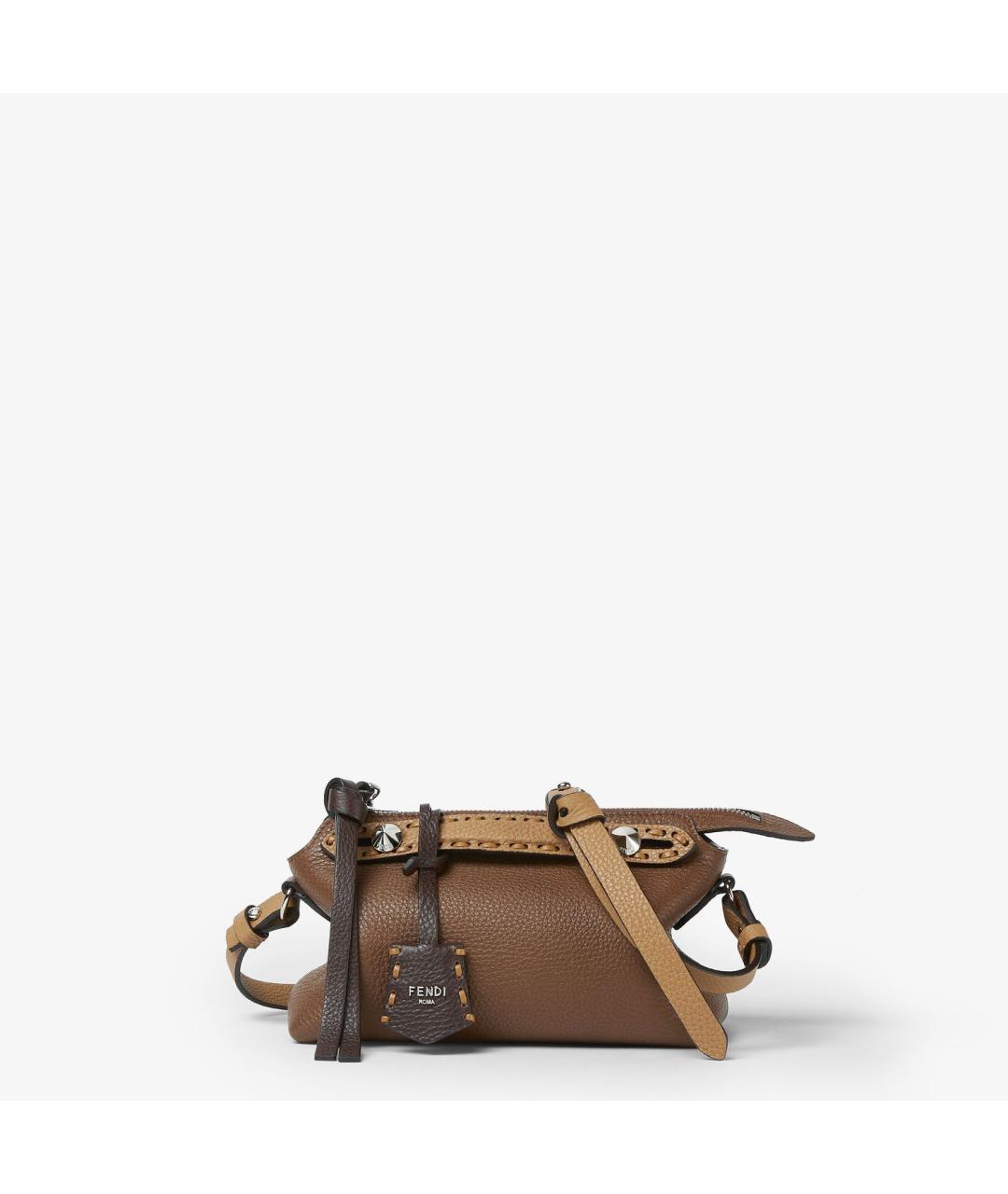 FENDI Коричневая кожаная сумка тоут, фото 3