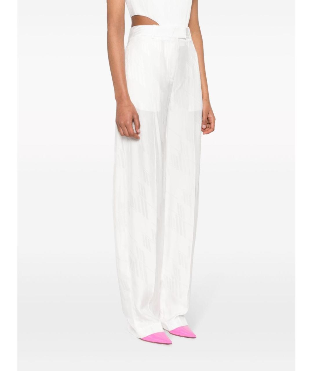 THE ATTICO Белые хлопковые прямые брюки, фото 5