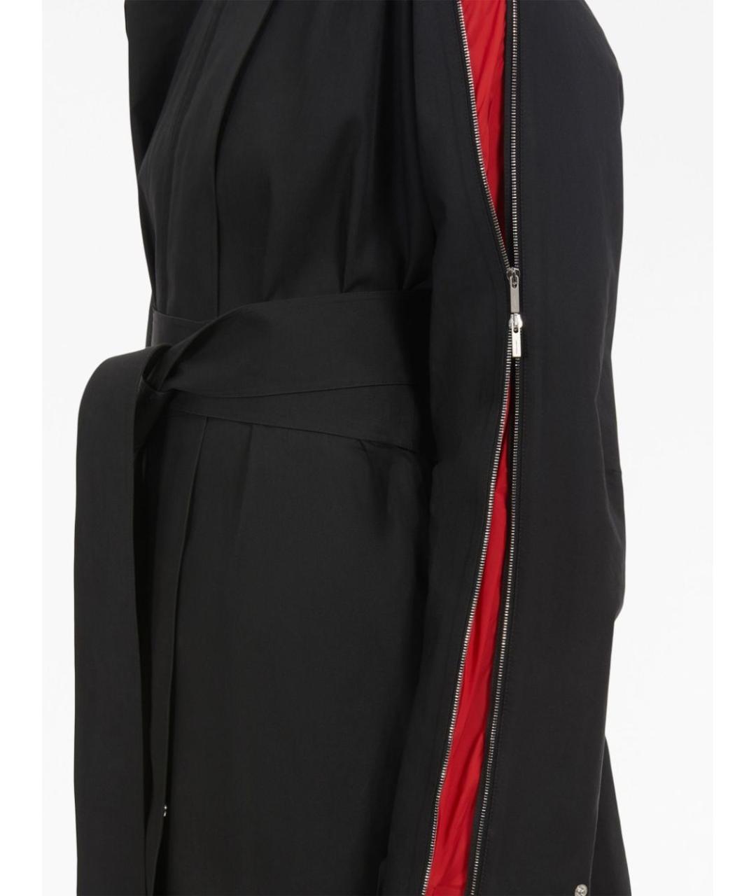 FERRAGAMO Черный хлопковый тренч/плащ, фото 2