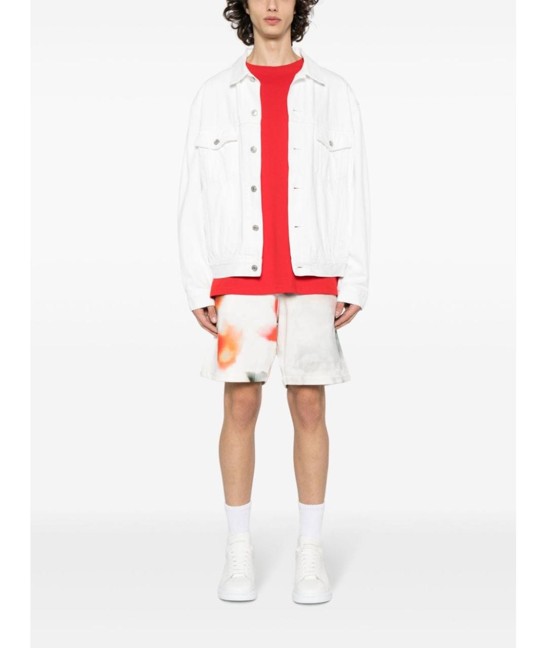 ALEXANDER MCQUEEN Белые хлопковые шорты, фото 4