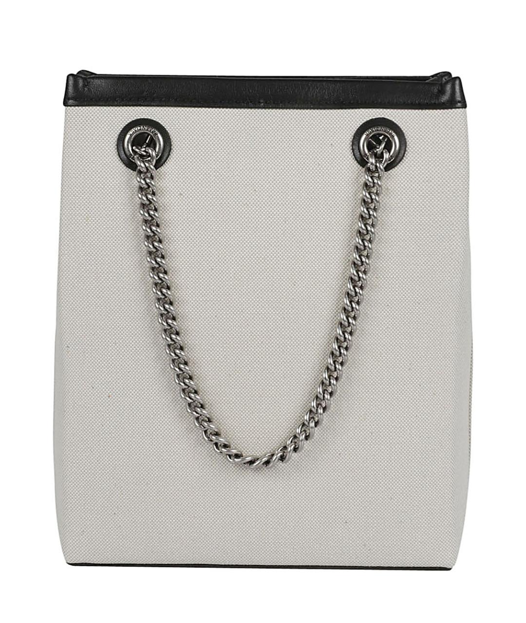 BALENCIAGA Бежевая хлопковая сумка с короткими ручками, фото 2