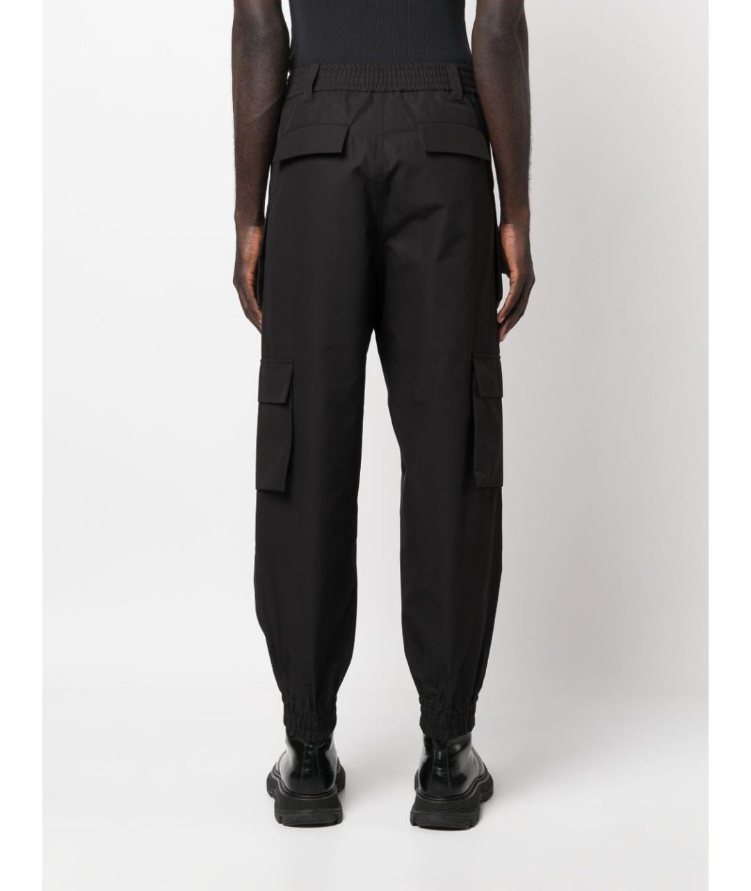 ALEXANDER MCQUEEN Черные хлопковые повседневные брюки, фото 4