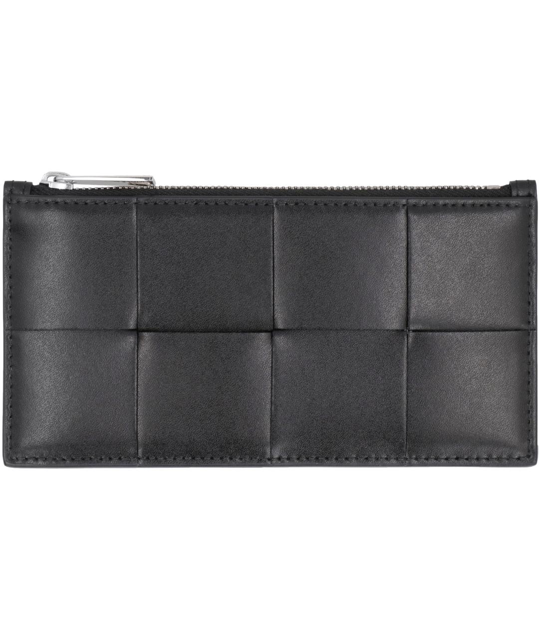 BOTTEGA VENETA Черный кожаный кардхолдер, фото 2