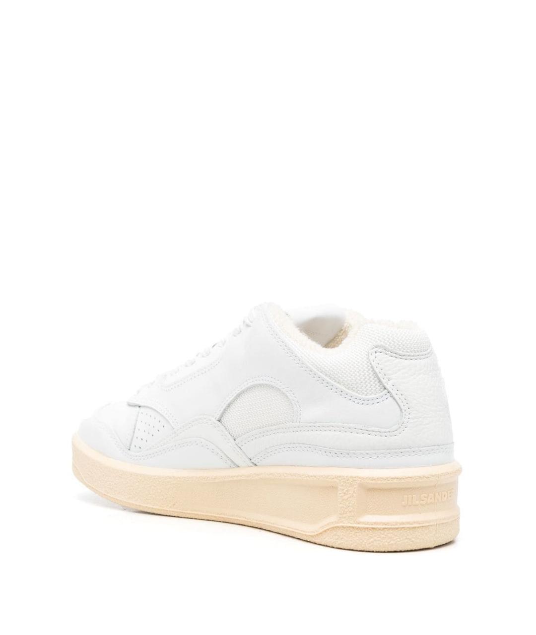 JIL SANDER Белые кожаные кроссовки, фото 2