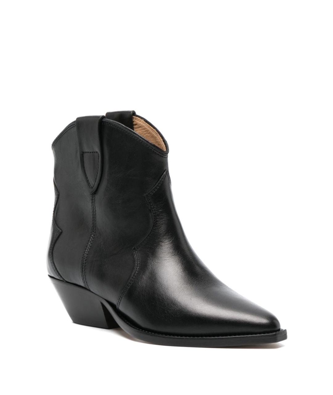 ISABEL MARANT Черные кожаные ботинки, фото 4