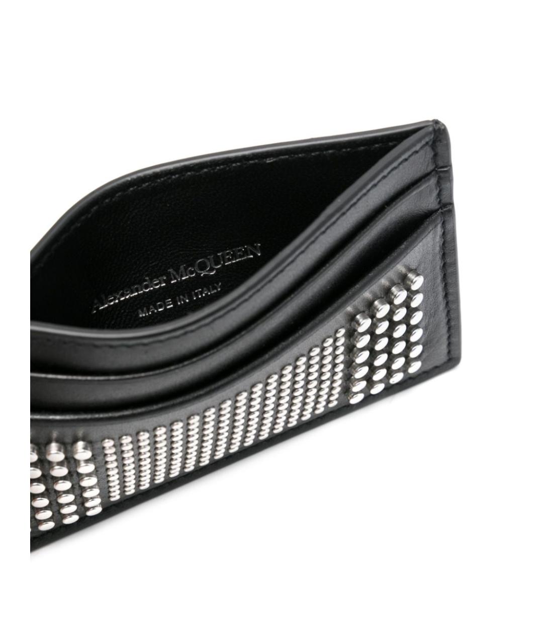 ALEXANDER MCQUEEN Черный кожаный кардхолдер, фото 2