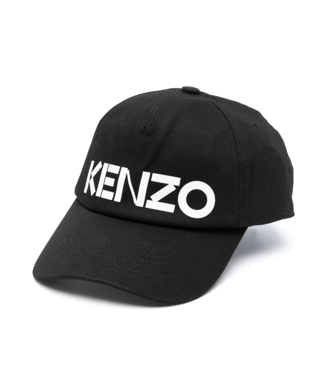 KENZO Черная хлопковая кепка/бейсболка, фото 1
