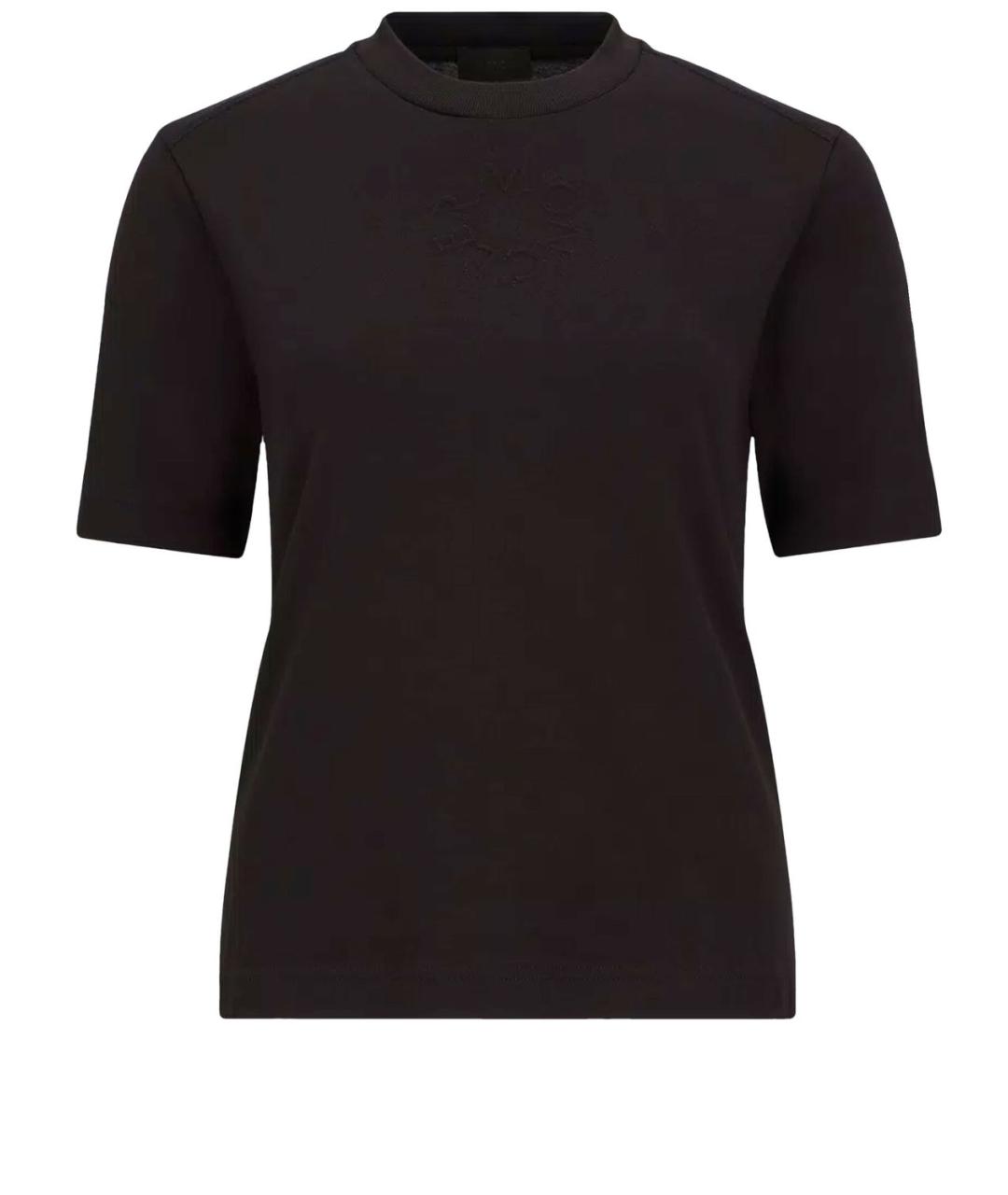 MONCLER Черная хлопковая футболка, фото 1
