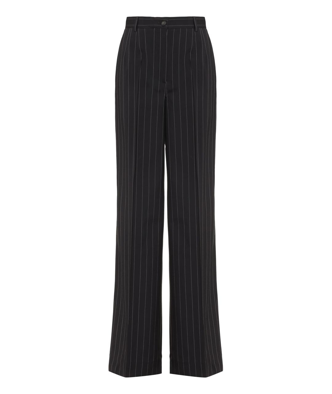 DOLCE&GABBANA Коричневые шерстяные прямые брюки, фото 1
