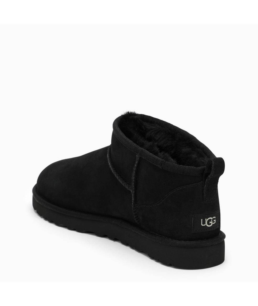 UGG AUSTRALIA Черные замшевые низкие ботинки, фото 4