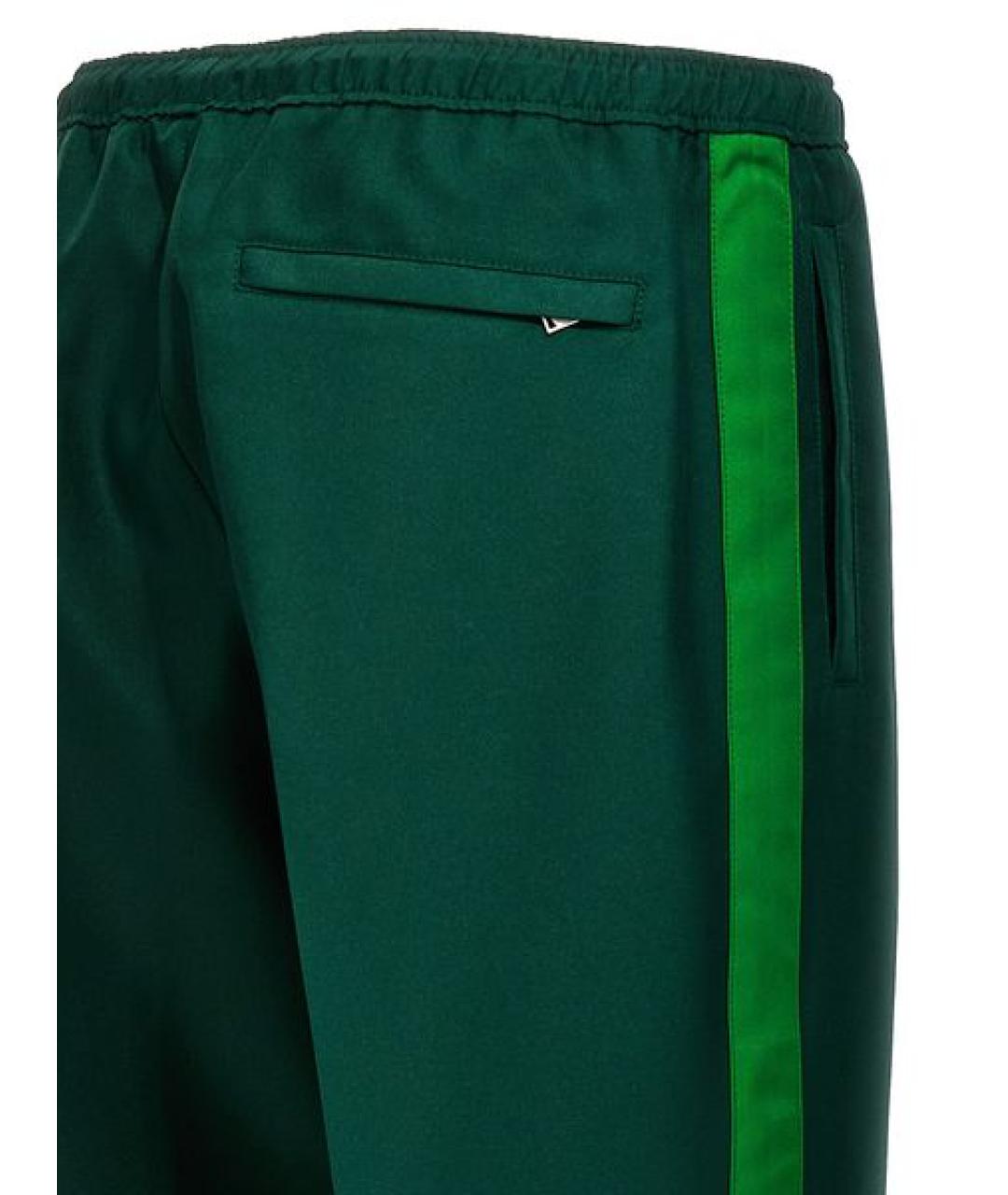 LANVIN Зеленые полиэстеровые повседневные брюки, фото 5