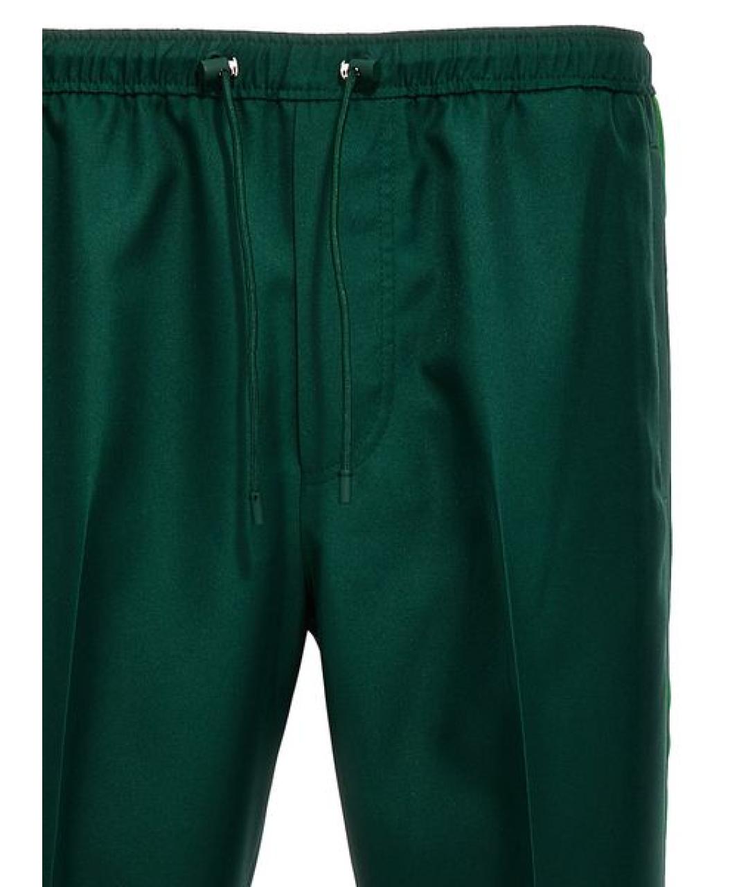 LANVIN Зеленые полиэстеровые повседневные брюки, фото 4
