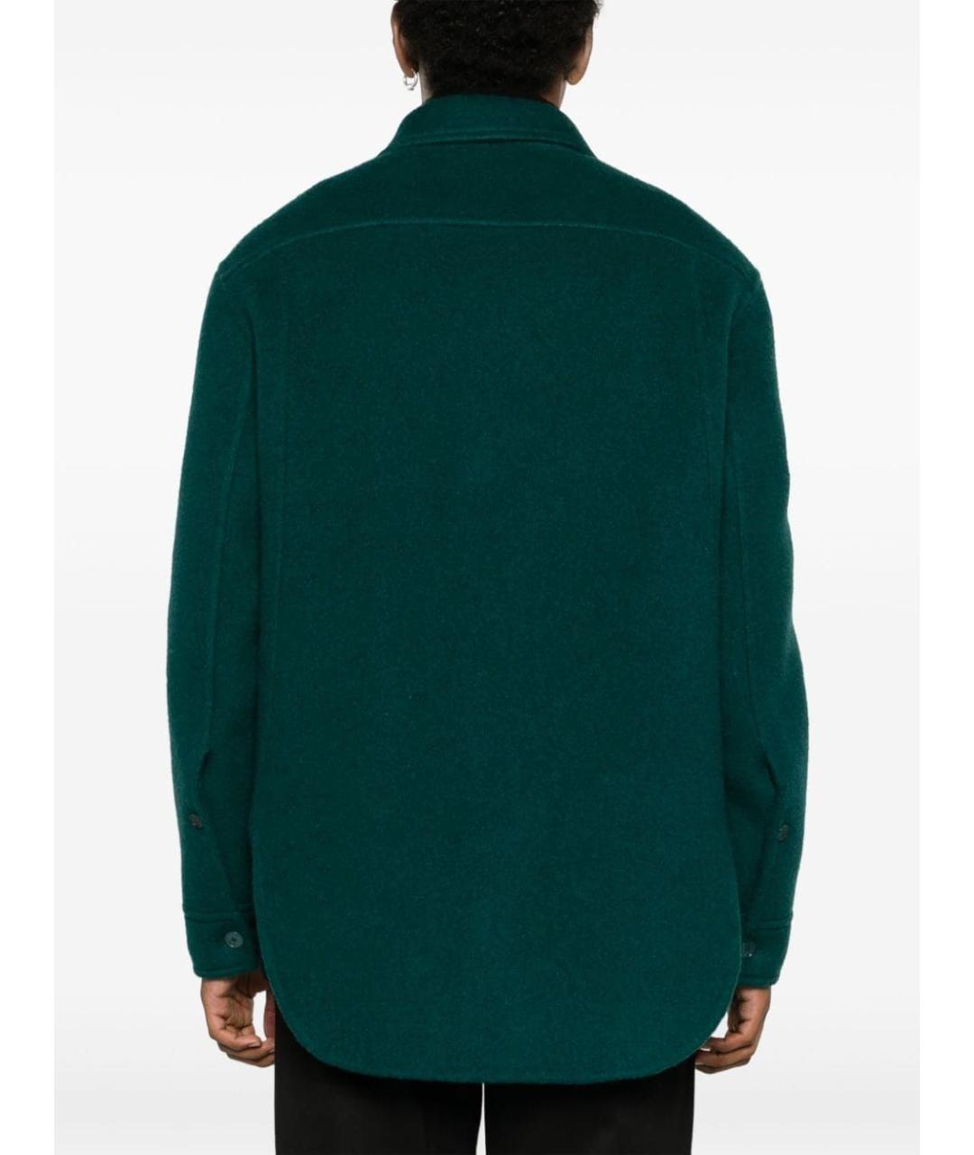 LANVIN Зеленая шерстяная кэжуал рубашка, фото 4