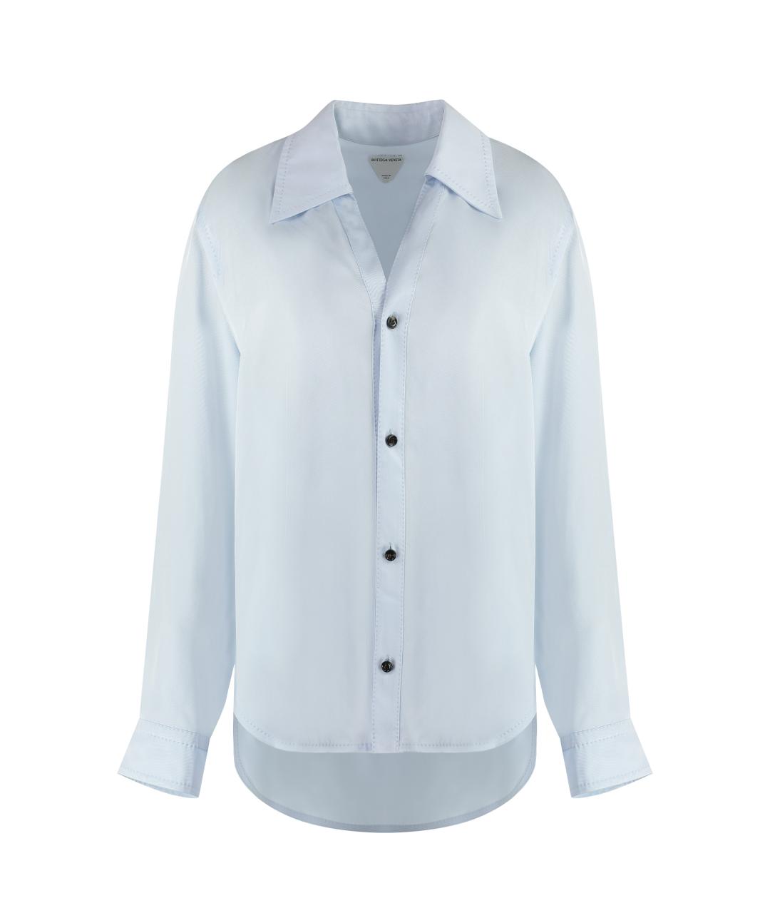 BOTTEGA VENETA Голубая вискозная блузы, фото 1