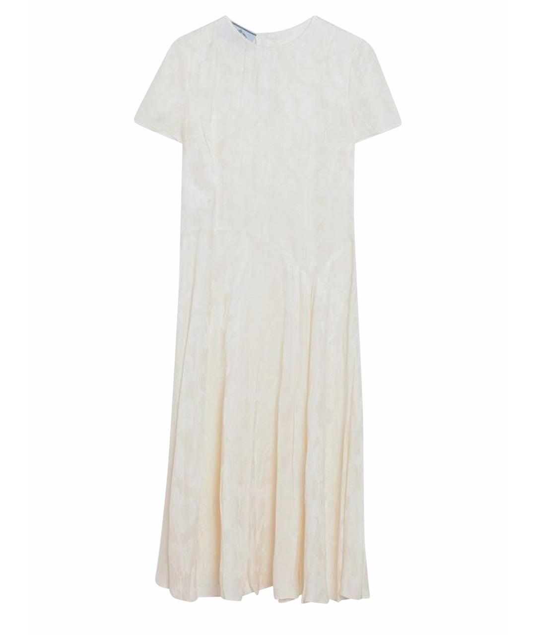 PRADA Бежевое вискозное повседневное платье, фото 1