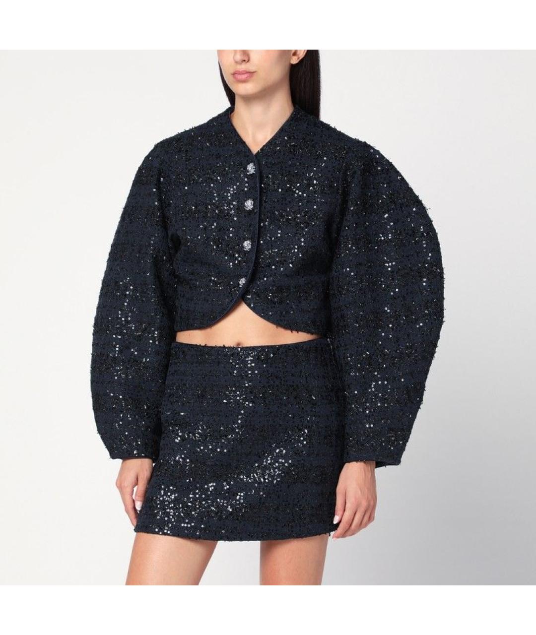 ROTATE Синий полиэстеровый жакет/пиджак, фото 2