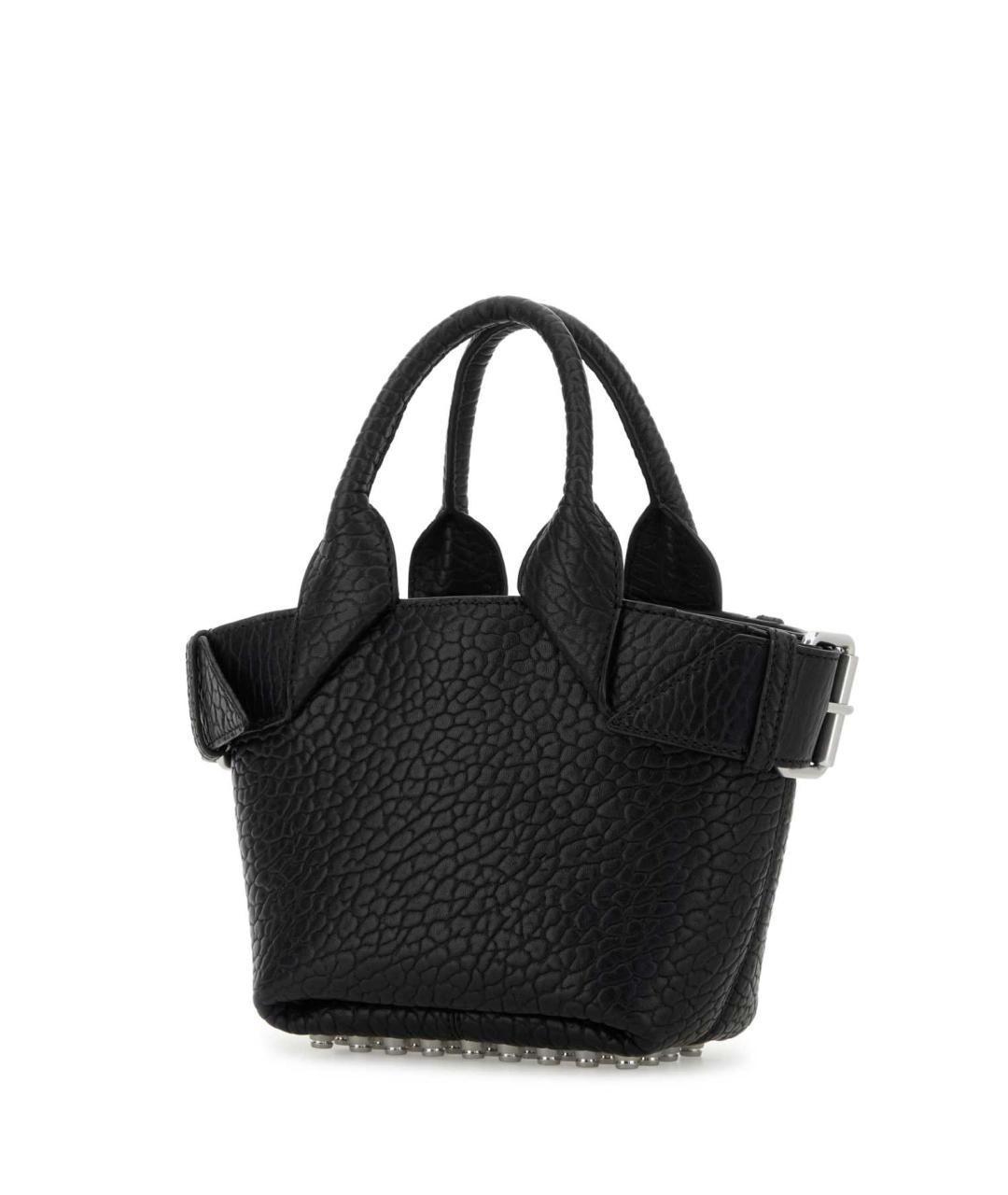 ALEXANDER WANG Черная кожаная сумка с короткими ручками, фото 2