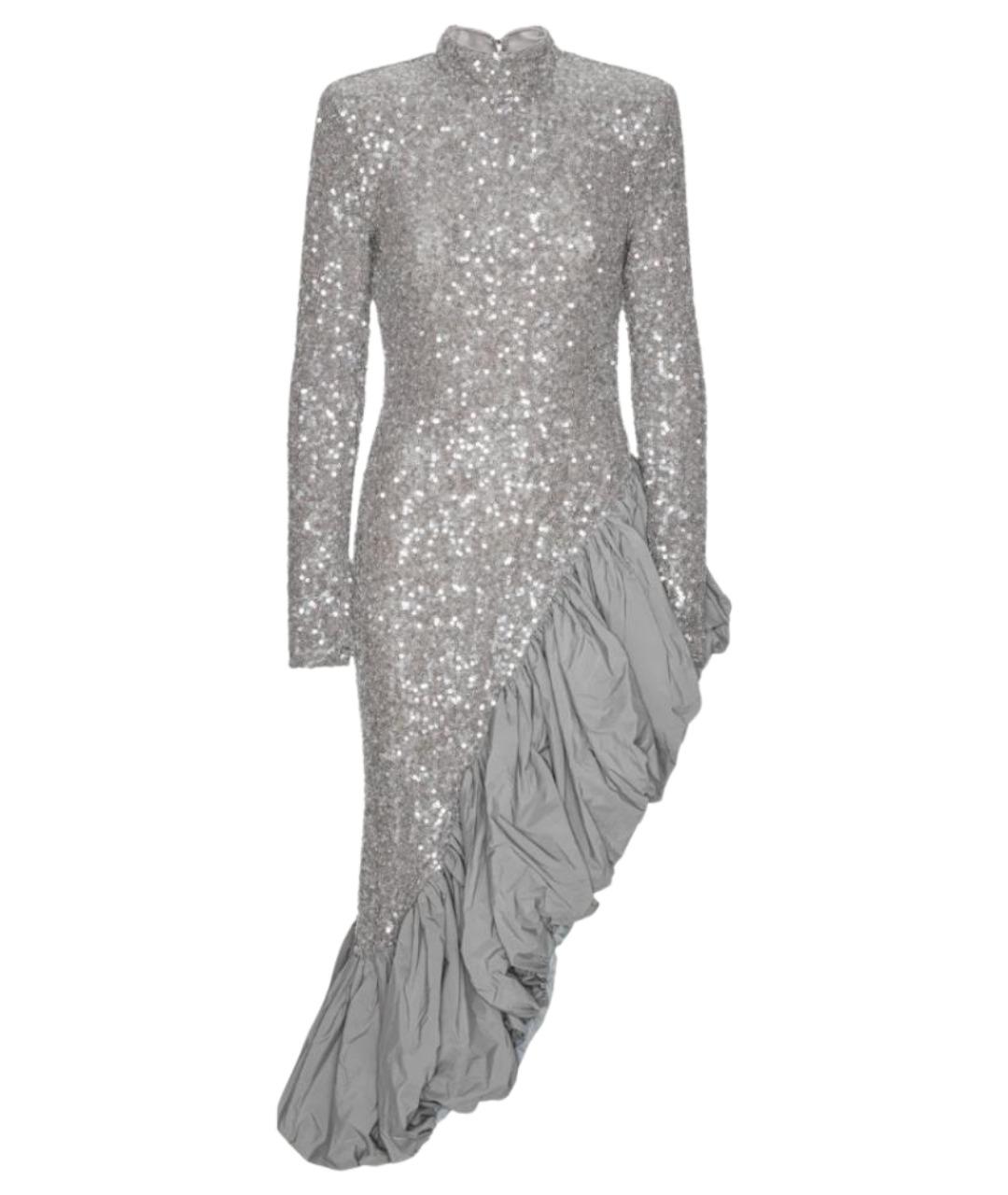 ROTATE Серебряное полиэстеровое коктейльное платье, фото 1