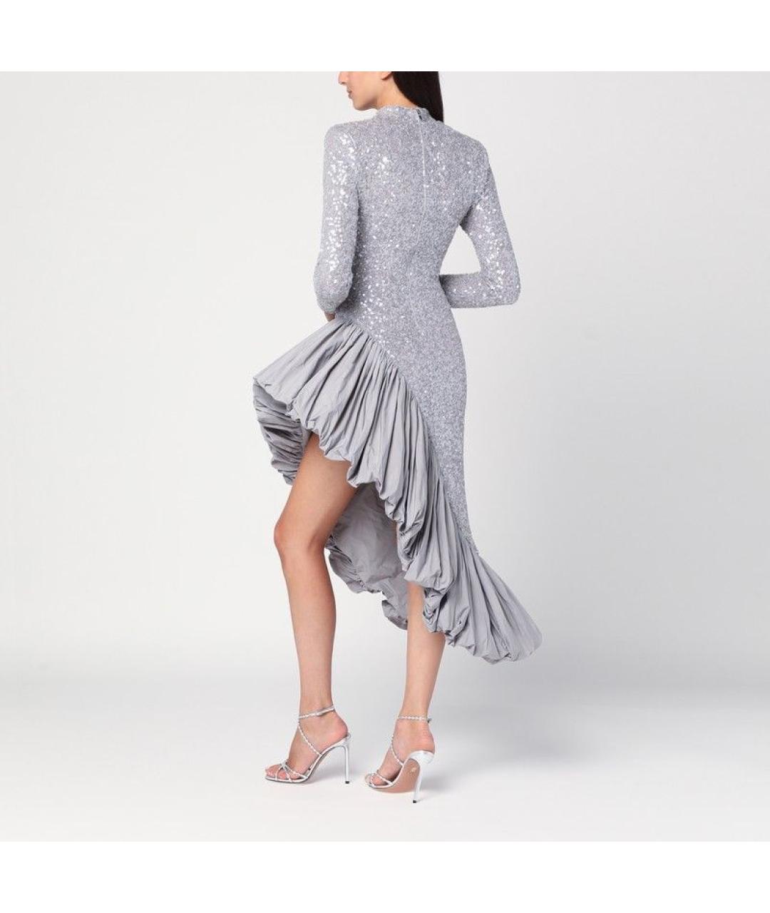 ROTATE Серебряное полиэстеровое коктейльное платье, фото 3