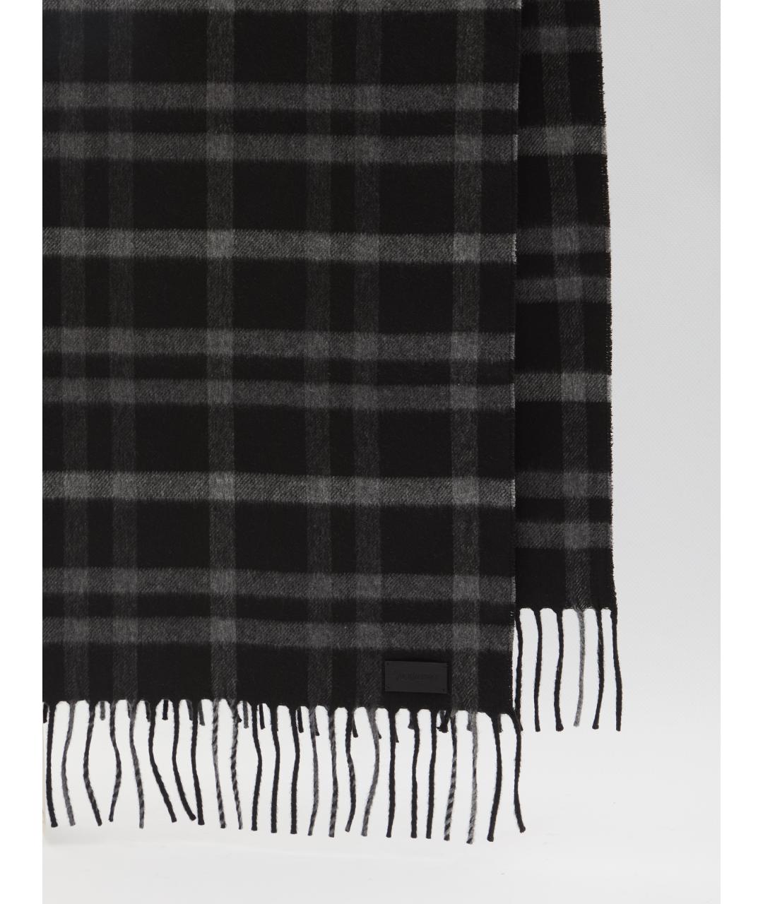 SAINT LAURENT Черный шарф, фото 2