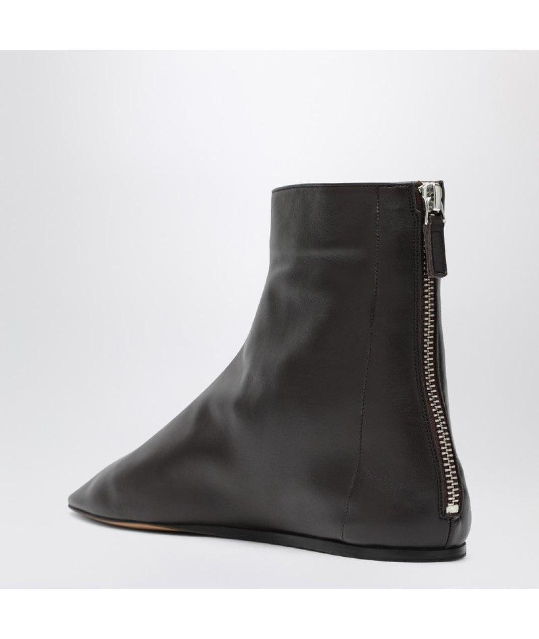 LE MONDE BERYL Коричневые кожаные ботинки, фото 2