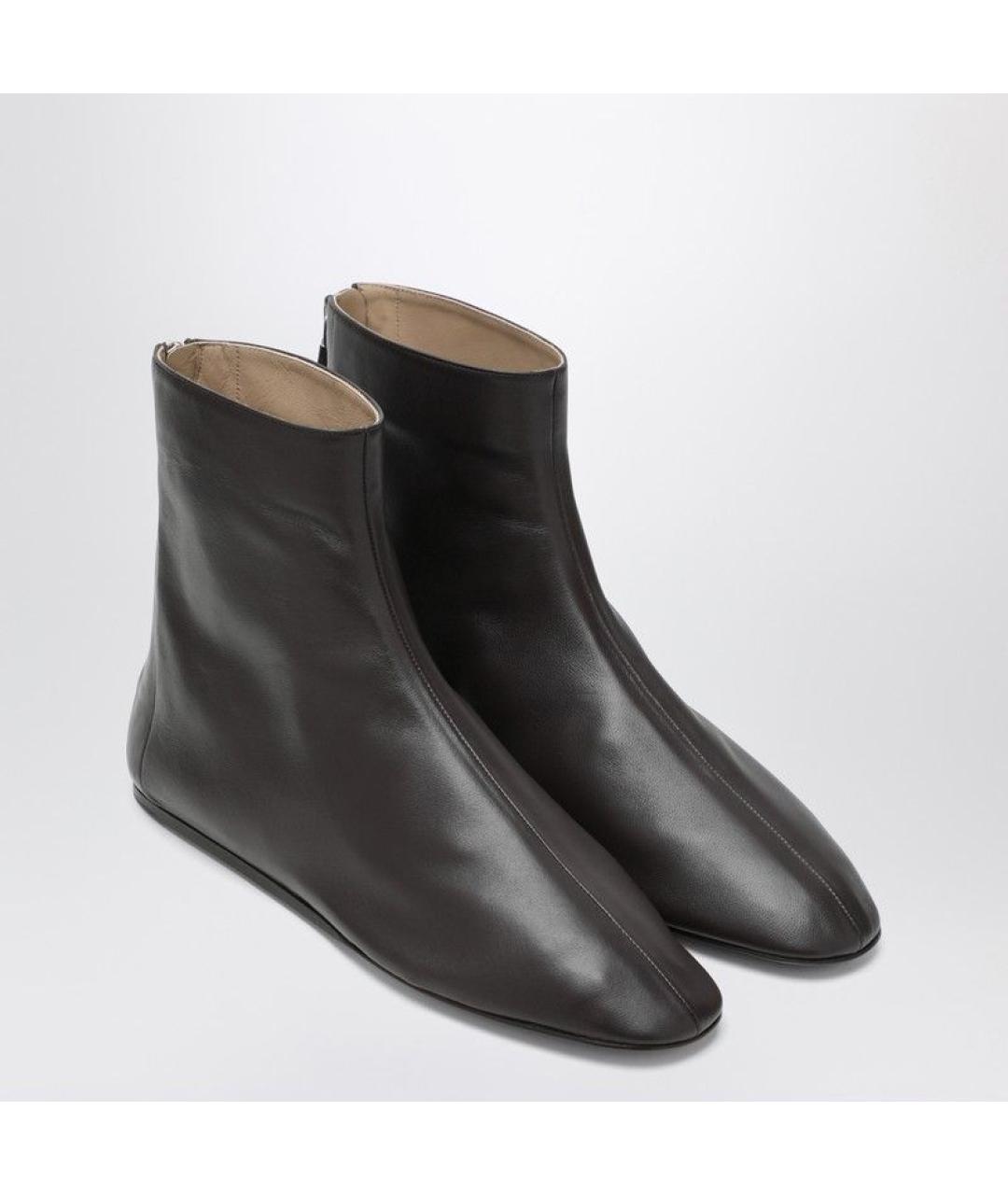 LE MONDE BERYL Коричневые кожаные ботинки, фото 3