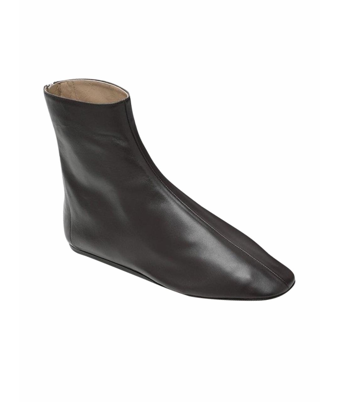 LE MONDE BERYL Коричневые кожаные ботинки, фото 1